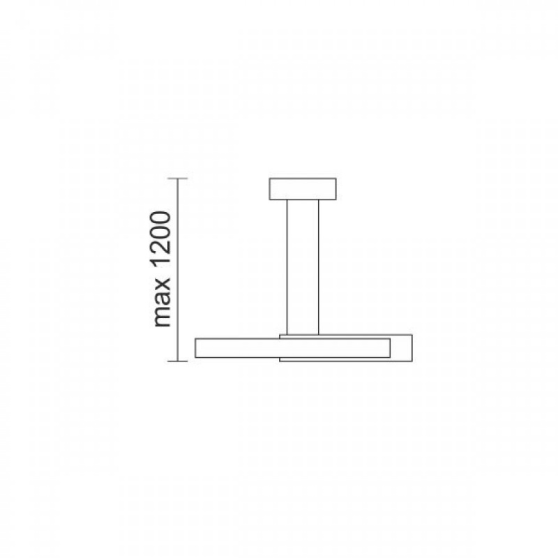 Spotlight Led Κρεμαστό Φωτιστικό 24W 3000K Ø40 Μαύρο (6887)