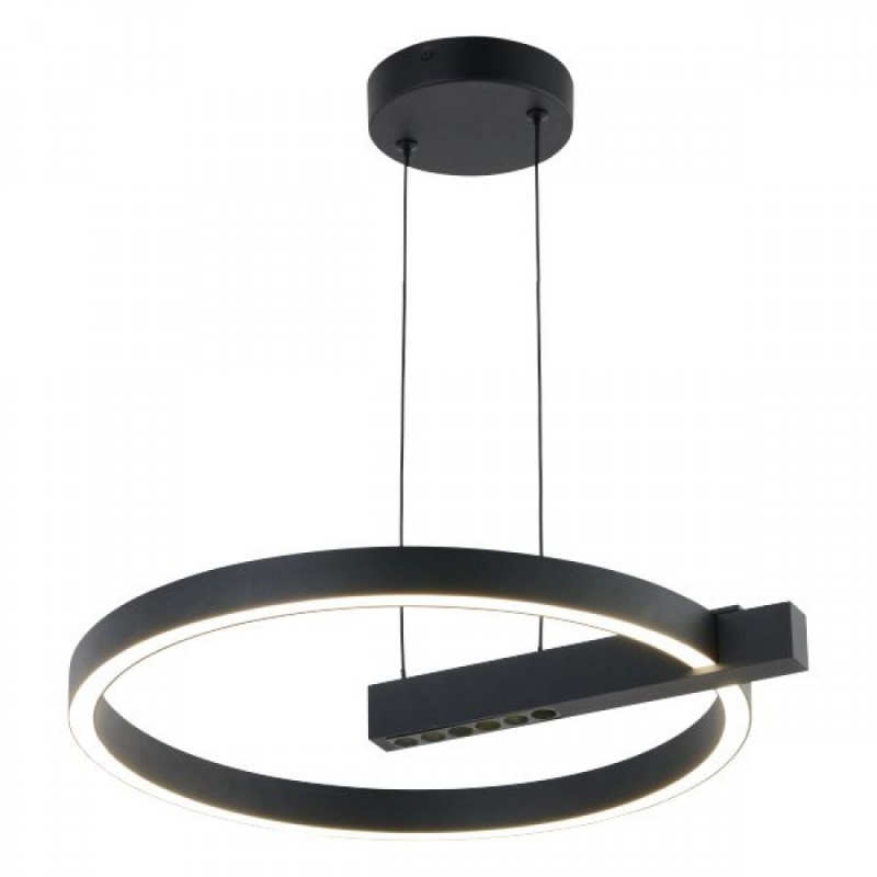 Spotlight Led Κρεμαστό Φωτιστικό 24W 3000K Ø40 Μαύρο (6887)