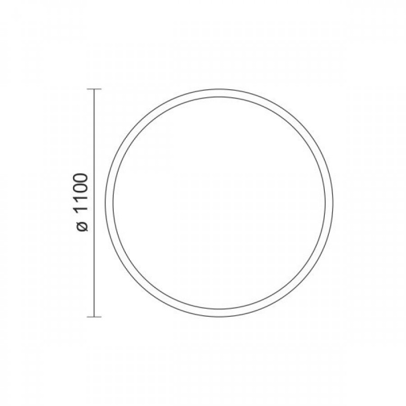 Spotlight Κυκλική Ράγα 2 Καλωδίων Μαύρη (6896)