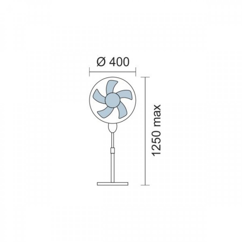 Spotlight Ανεμιστήρας Ορθοστάτης 45W Φ40 με Τηλεχειριστήριο Λευκός (3920)
