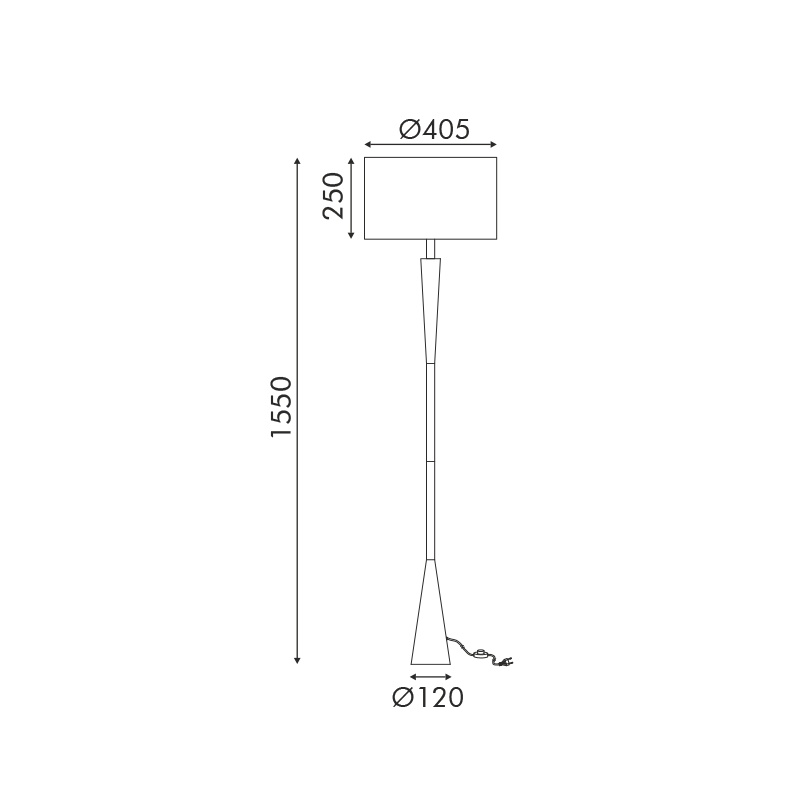 Aca Φωτιστικό Δαπέδου PLANN Μαύρο (MF240451)