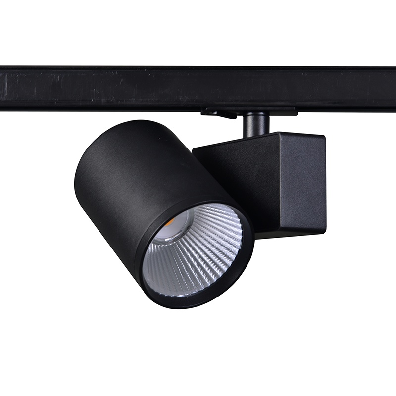 Aca Σποτ ράγας LED COB 2 καλωδίων 40W 4000K Αμμώδες Μαύρο (LISOR4040B2N)