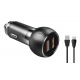 LDNIO C503Q Διπλός USB Φορτιστής Αυτοκινήτου 36W QC Γκρι