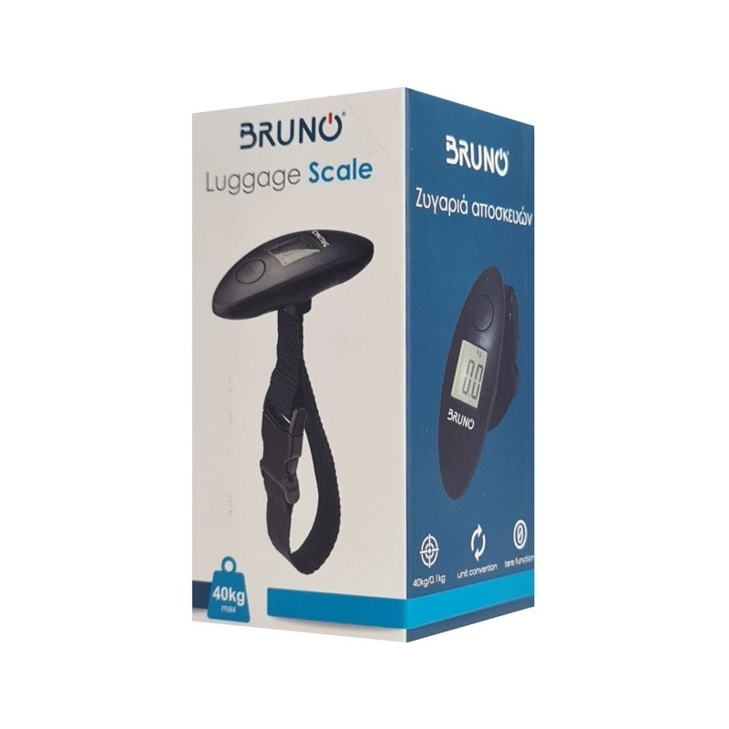 Bruno Ηλεκτρονική Ζυγαριά Αποσκευών έως 40Kg Μαύρη (BRN-0075)