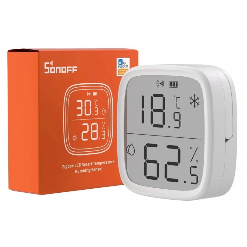 Sonoff Smart Θερμόμετρο & Υγρασιόμετρο Χώρου Λευκό (SNZB-02D)