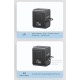 Usams Φορτιστής-Αντάπτορας Ταξιδίου USB & 2x USB-C Universal 25W Μαύρος (CC309TC01)