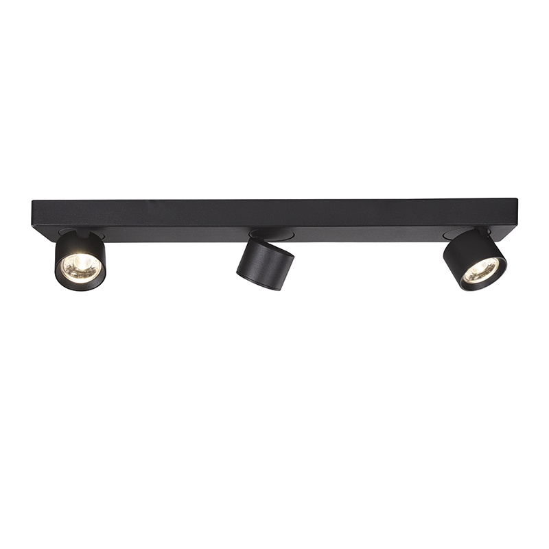 Aca Led Τρίφωτο Φωτιστικό Οροφής - Τοίχου 15W 3000K Μαύρο (RA33LEDS54BK)