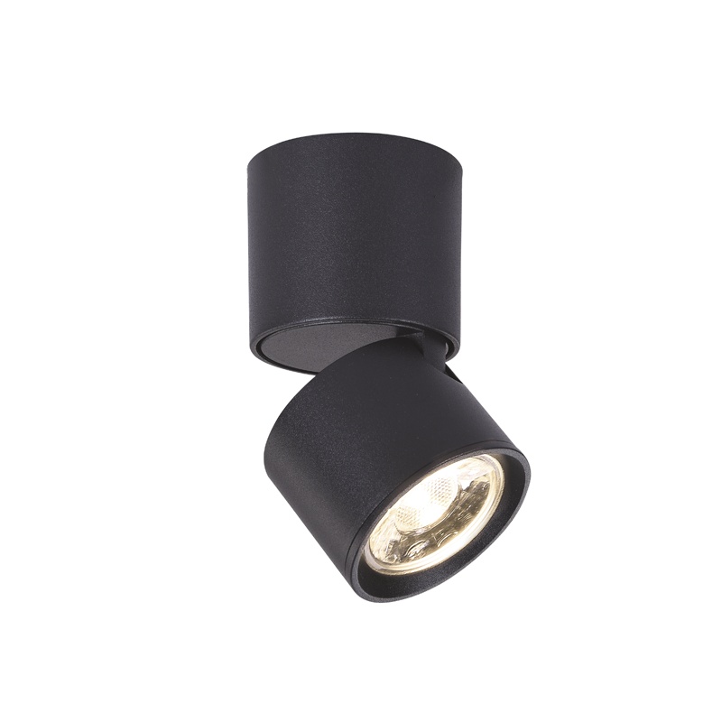Aca Led Μονόφωτο Φωτιστικό Οροφής - Τοίχου 5W 3000K Μαύρο (RA33LEDS6BK)