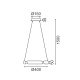 Aca Led Κρεμαστό Φωτιστικό 23W 3000K Ορείχαλκος Ø40 (ZM18LEDP40AB)