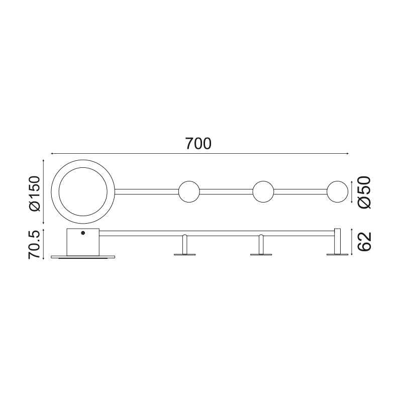 Aca Led Επιτοίχιο Φωτιστικό 7W 3000K Λευκό (ZM71LEDW70WH)