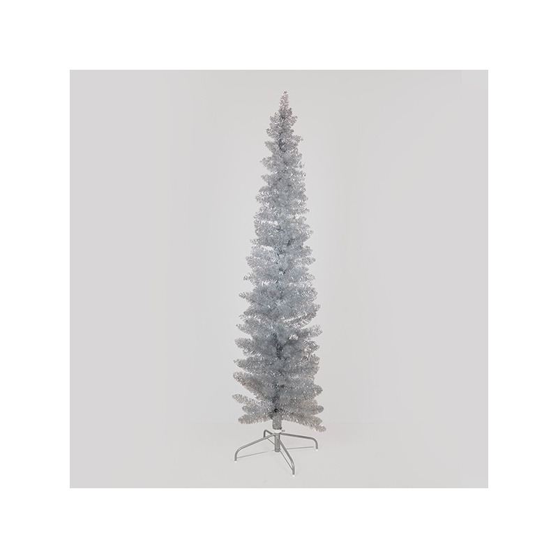 Eurolamp Δέντρο Ασημί Super Slim 210cm (600-30669)