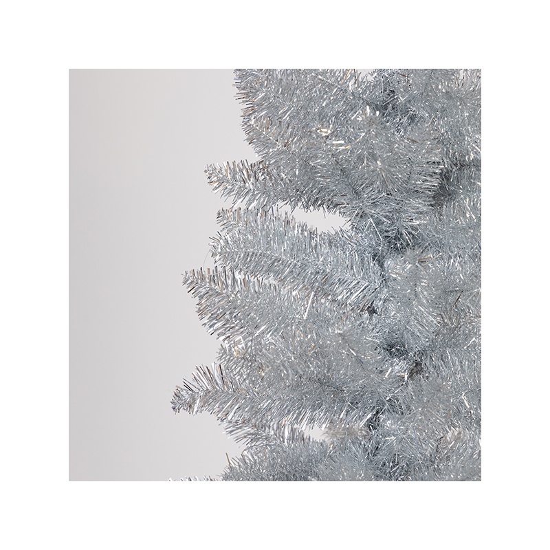 Eurolamp Δέντρο Ασημί Super Slim 210cm (600-30669)