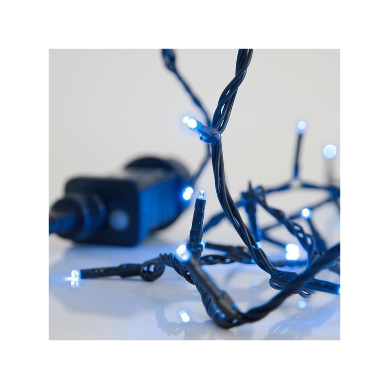 Eurolamp 240 Led (3mm) Μπλε 12m με Πράσινο Καλώδιο & Πρόγραμμα (600-13296)