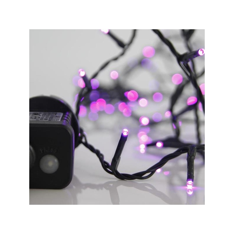 Eurolamp 240 Led (3mm) Μωβ 12m με Πράσινο Καλώδιο & Πρόγραμμα (600-11534)