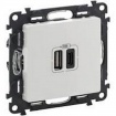 Πρίζα Valena Life 2xUSB Φορτισης A&C 3000Ma White (753106)