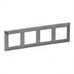 Πλαίσιο Valena Life 4 Θέσεων Inox Style (754154)