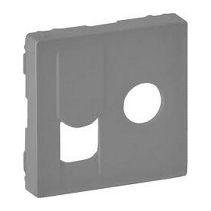 Πλακίδιο Πρίζα Valena Life TV+RJ45 Aluminium (754832)