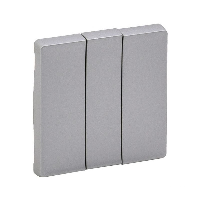 Πλακίδιο Valena Life Διακόπτη Τριπλου Aluminium (755032)