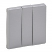 Πλακίδιο Valena Life Διακόπτη Τριπλου Aluminium (755032)