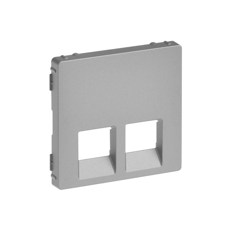 Πλακίδιο Πρίζα Valena Life 2xRJ11/RJ45 Aluminium (755422)