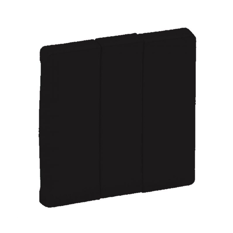 Πλακίδιο Valena Life Διακόπτη Τριπλου Μαύρο (756032)