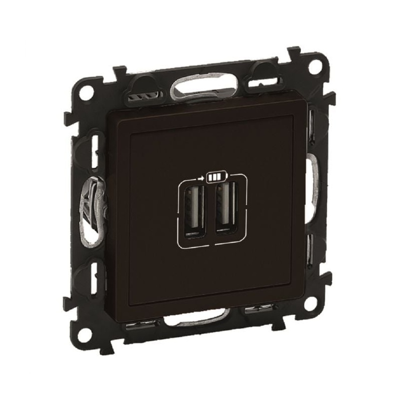 Πρίζα Valena Life 2ΧUSB Φόρτισης 1500Ma Μαύρο (756312)