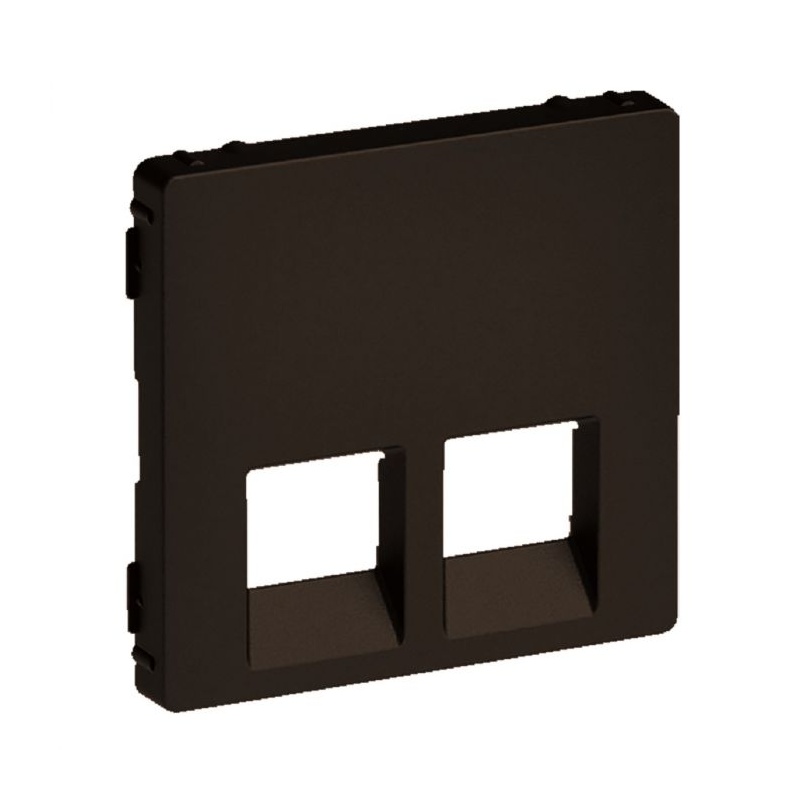 Πλακίδιο Valena Life 2ΧRJ11/RJ45 Μαύρο (756422)