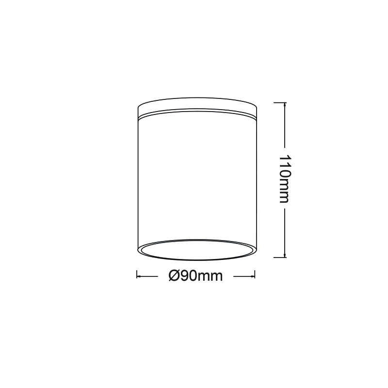 Aca Σποτ Οροφής GU10 IP65 Μαύρο (LG2301GU10B)