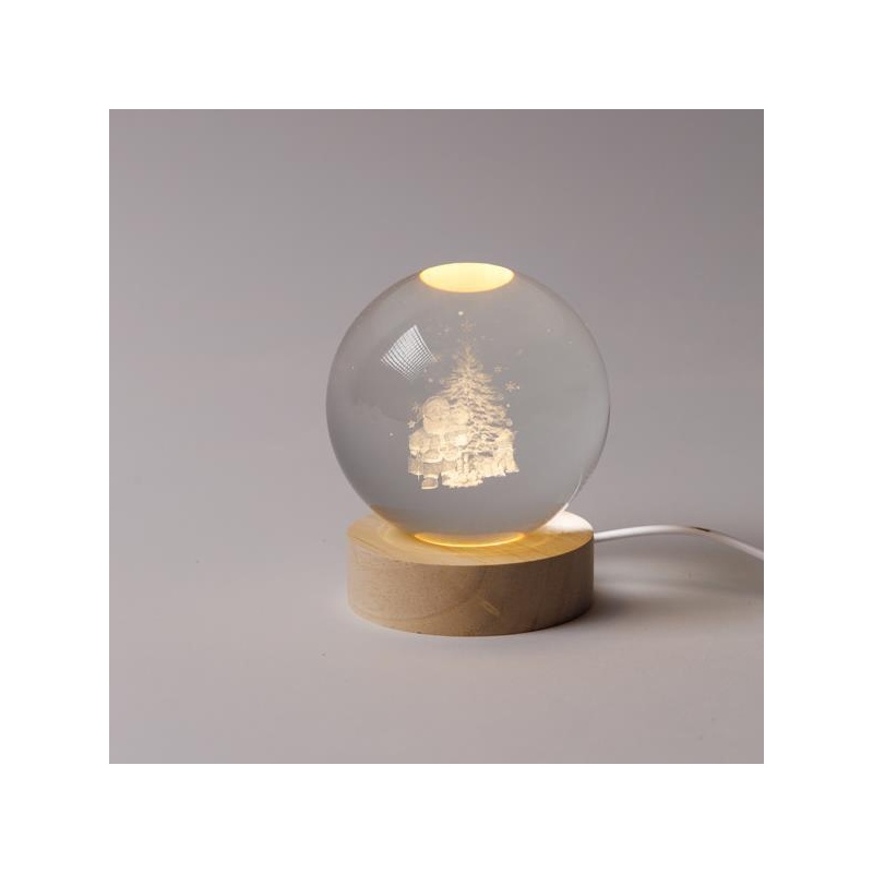 Eurolamp Φωτιζόμενη Μπάλα - Άγιος Βασίλης & Δέντρο (600-47061)