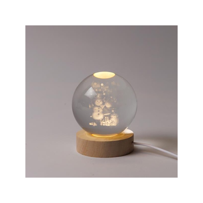 Eurolamp Φωτιζόμενη Μπάλα - Χιονάνθρωπος & Δώρα (600-47062)