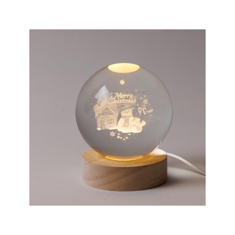 Eurolamp Φωτιζόμενη Μπάλα - Χιονάνθρωπος με Σπιτάκι (600-47063)