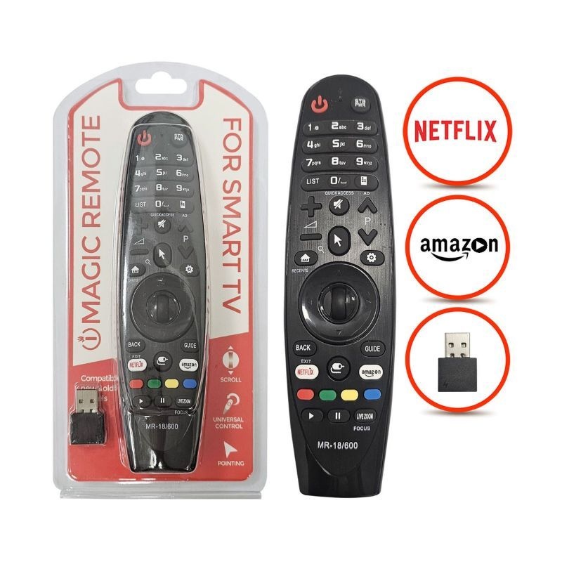 Τηλεχειριστήριο Universal για LG Smart TVs 2.4GHz (MR-18/600)
