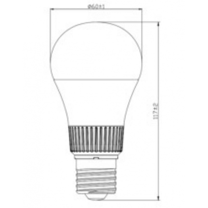 Λάμπα SMD LED A60 9W E27 5CCT (3206B-A60-5CCT)