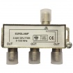 Eurolamp Διακλαδωτής TV Μεταλλικός 3 Εξόδων Τύπου F (147-10121)