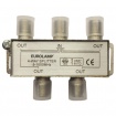 Eurolamp Διακλαδωτής TV Μεταλλικός 4 Εξόδων Τύπου F (147-10122)