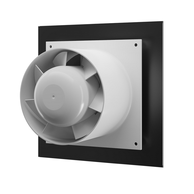 Dospel Veroni Glass 120 S Επιτοίχιος Εξαεριστήρας Ø120 Μαύρος (007-7611B)