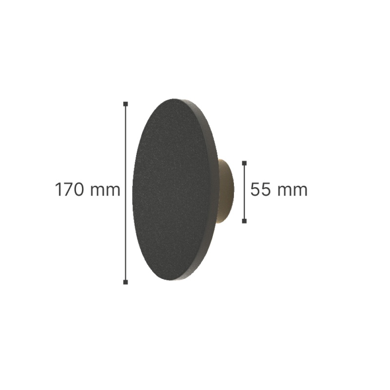 It-Lighting Geneva Led 8W CCT Επιτοίχιο Φωτιστικό Ανθρακί (80201140)