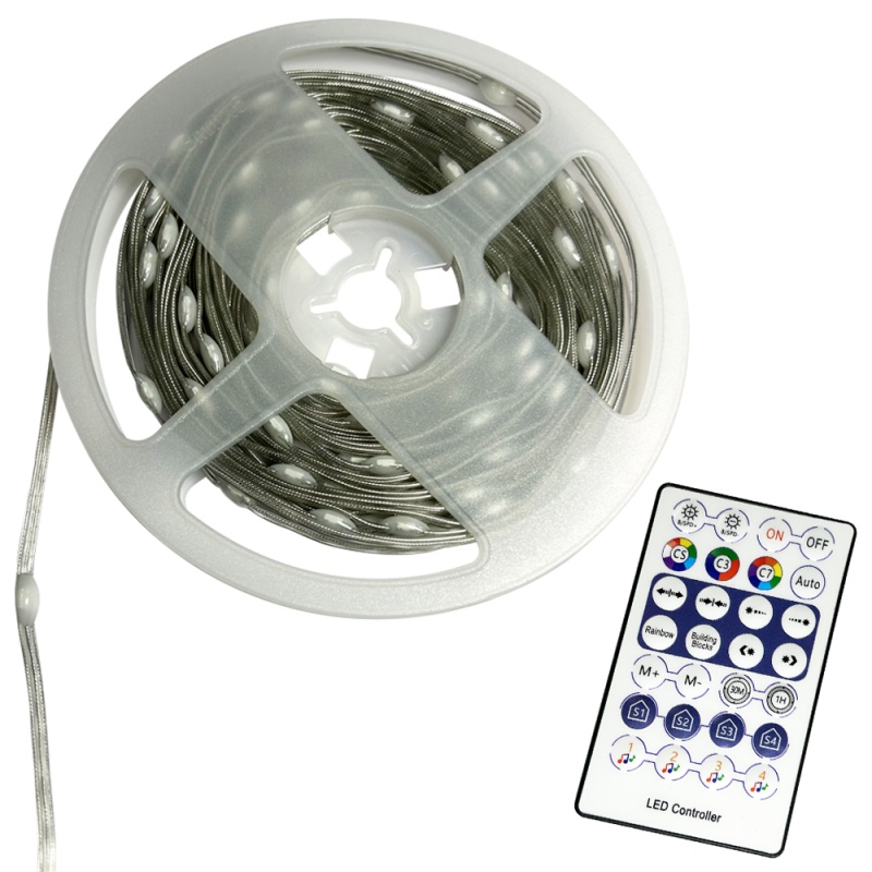 Aca String LED Λαμπάκια USB 5V DC RGB 10m (10MKITRGB)