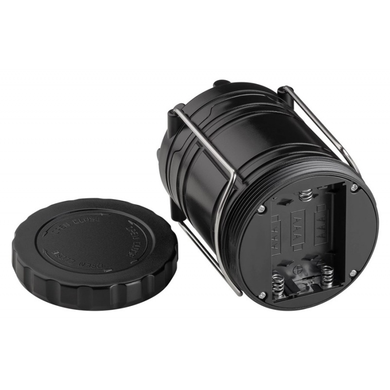 Goobay Led Φορητό Φωτιστικό Camping Πτυσσόμενο 3W 6800K Μαύρο (60357)