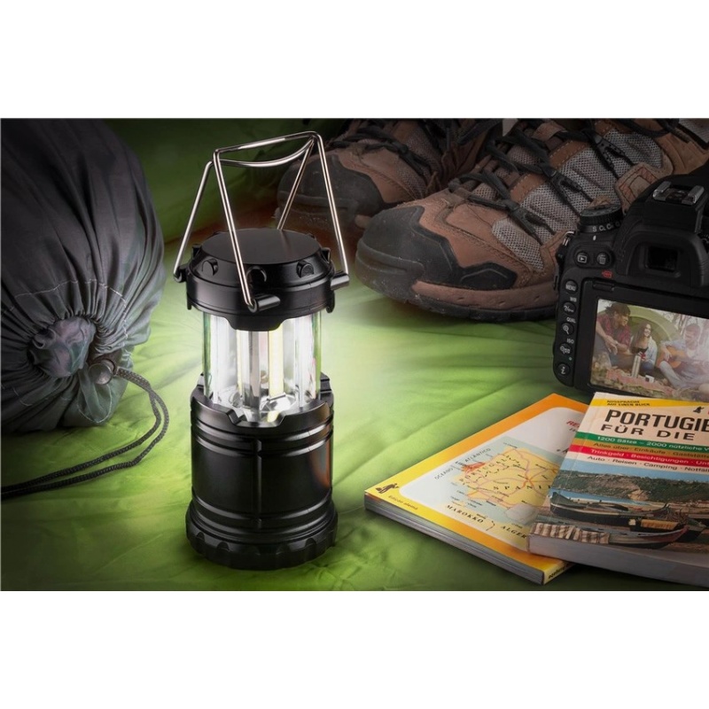 Goobay Led Φορητό Φωτιστικό Camping Πτυσσόμενο 3W 6800K Μαύρο (60357)