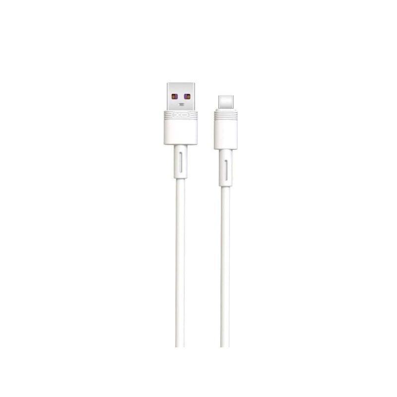 XO Καλώδιο Φόρτισης Fast USB A σε Type C 1m 5A Λευκό (NB166)