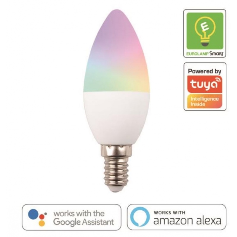 Eurolamp Λάμπα SMD Led Smart WiFi 6W E14 RGBW 260° (147-77902)