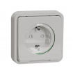 Schneider Electric Mureva Styl Στεγανή Χωνευτή Πρίζα IP55 Σούκο με Καπάκι Λευκή (MUR39132)