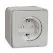 Schneider Electric Mureva Styl Στεγανή Επιτοίχια Πρίζα IP55 Σούκο με Καπάκι Λευκή (MUR39034)