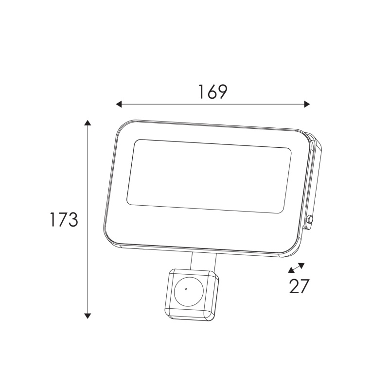 ACA LED SMD προβολέας με αισθητήρα κίνησης N 30W 120° CCT (N30CCTS)