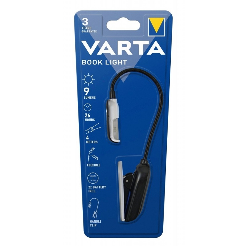 Varta Led Φακός για Βιβλίο Εύκαμπτος Μαύρος (16618)