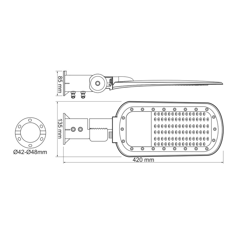 ACA NORD LED Φωτιστικό Δρόμου 20W 4000K (NORD2040)