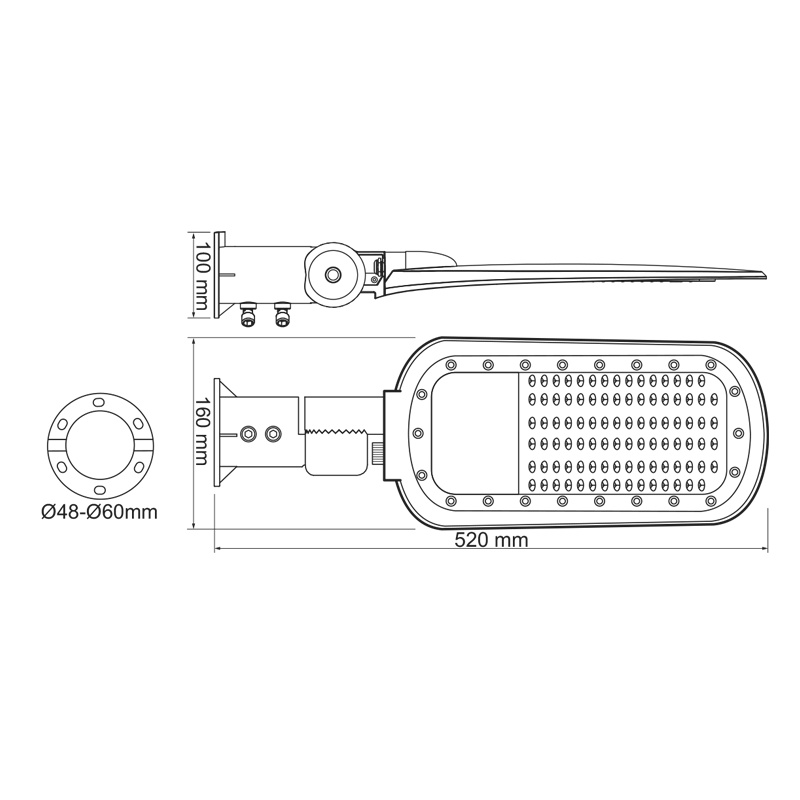 ACA NORD LED Φωτιστικό Δρόμου 40W 4000K (NORD4040)