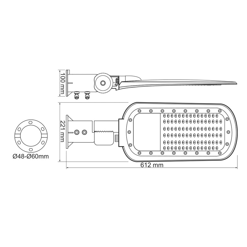 ACA NORD LED Φωτιστικό Δρόμου 100W 4000K (NORD10040)