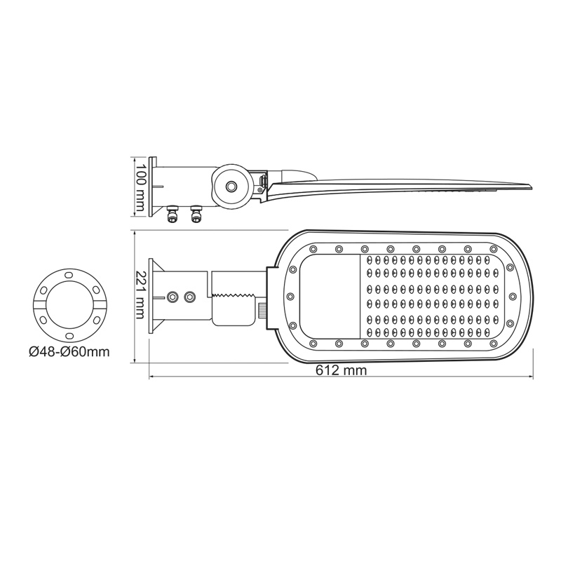 ACA NORD LED Φωτιστικό Δρόμου 150W 4000K (NORD15040)